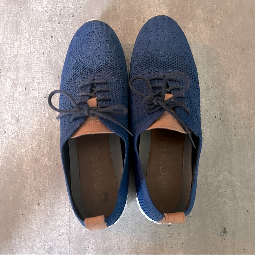 Cole Haan Women’s Wingtip Oxford Shoes, Blue, Size 8.5 W